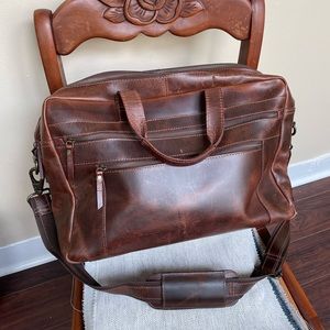 Levinson Leather Briefcase Book Bag Laptop Case
